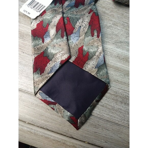 Stonehedge Cocktail Collection Men's Tie Red Blue green Brown Abstract 100 Silk - Picture 5 of 6
